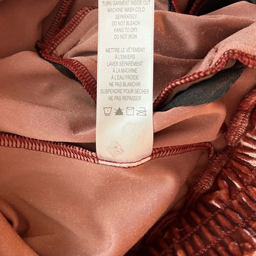 Vintage Y2K Crushed Velvet Track Jacket in Rust Pink - Picture 9 of 10